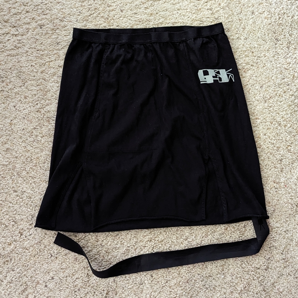 Rick Owens drksdhw black mini skirt with slits